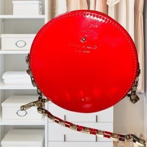 Kate Spade New York Normandy Park Circle Bag, Red Patent Leather Vintage Rare
